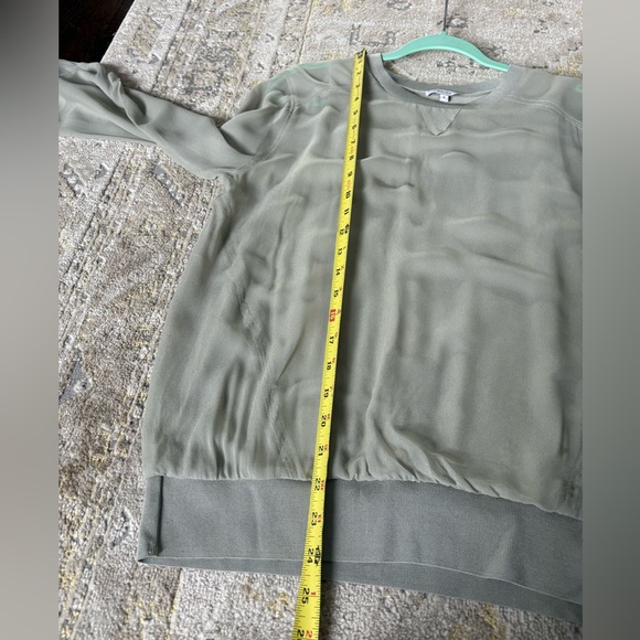 REISS Marlena Semi Sheer Blouse in Pale Green - Picture 12 of 14